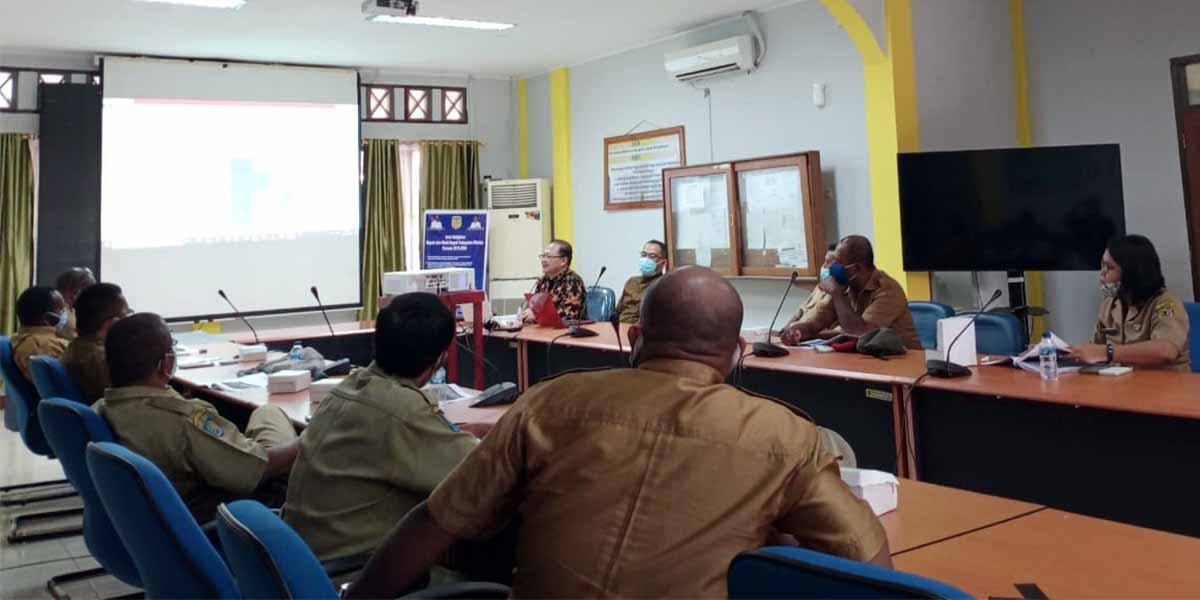 FGD tentang Dokumen Rencana Umum Penanaman Modal di Kantor Bappeda Mimika,  Selasa (15/12/2020). Foto: Fachruddin Aji/Papua60detik